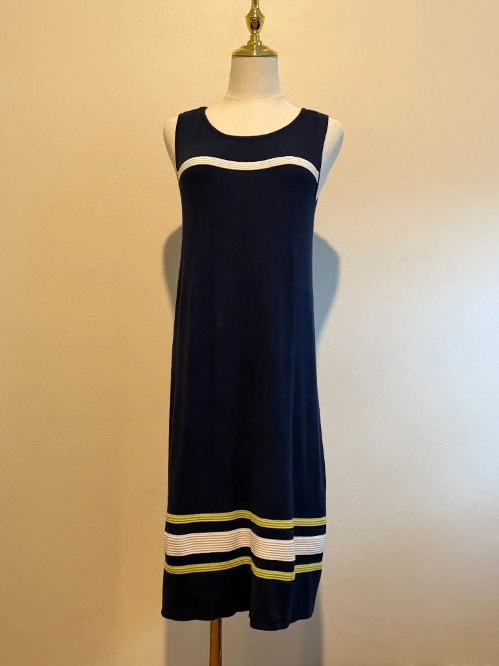 Tommy Bahama Cotton Silk Striped Midi Dress Size XS - Picture 6 of 10